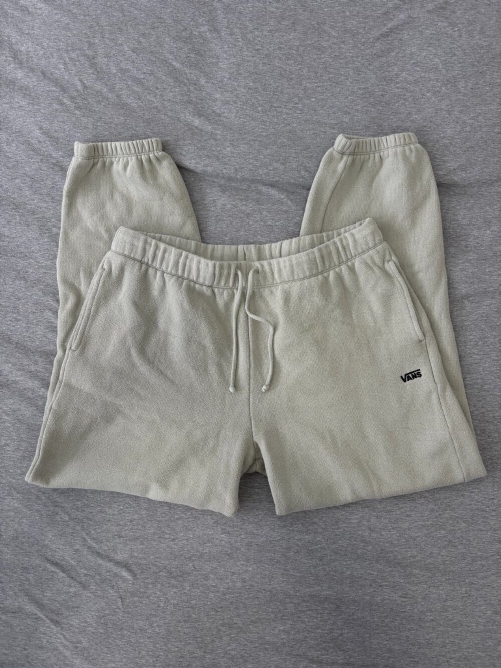 Vans Comfycush Sweats Fleece Joggers Ladies Large Relaxed Skater Sage Gray Pants